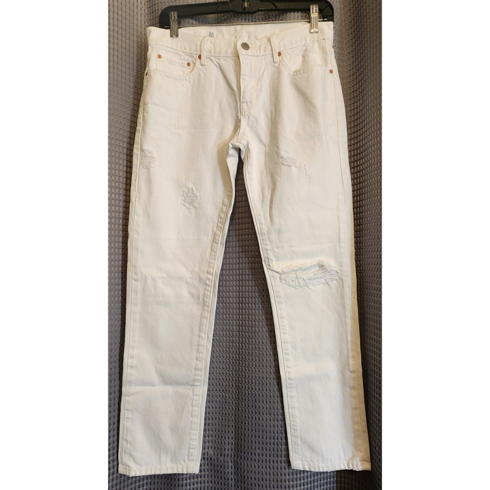 Gap NWOT Sexy Boyfriend Jeans Womens 24 Inch Waist White Excellent 1969 Denim
